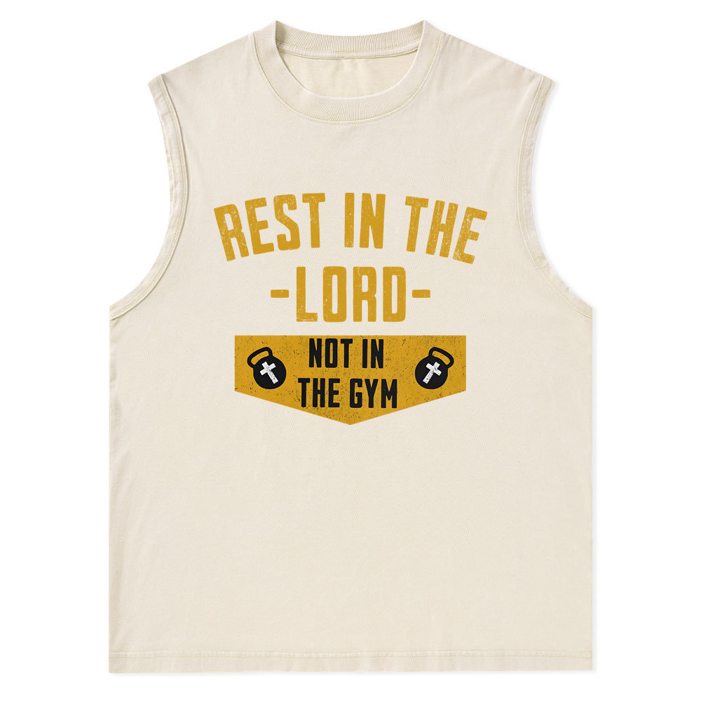 Rest In The Lord Christian Washed Tank Top