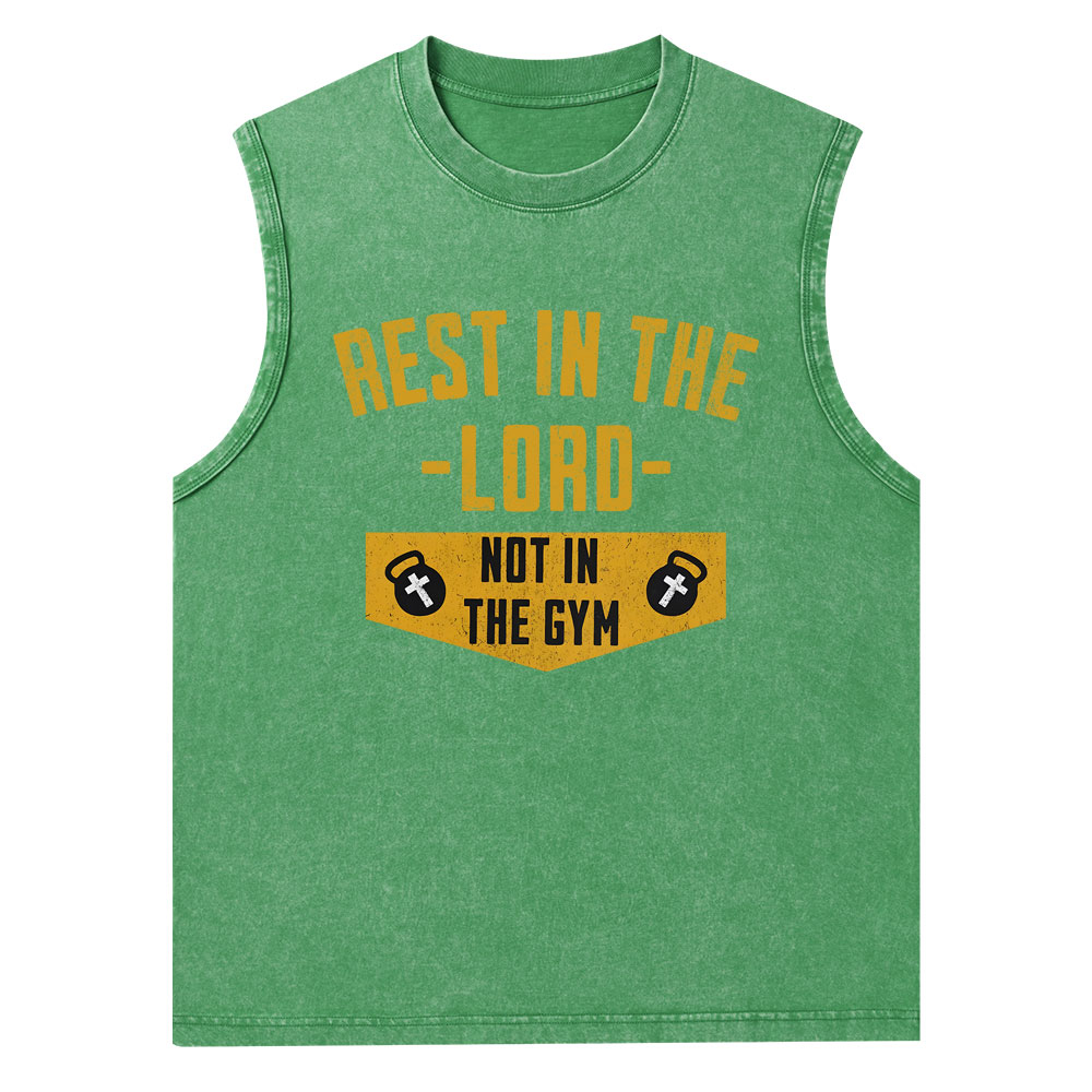 Rest In The Lord Christian Washed Tank Top