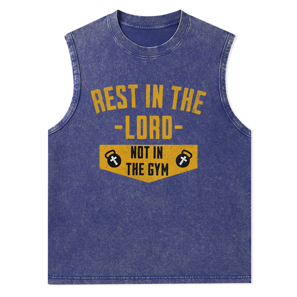 Rest In The Lord Christian Washed Tank Top
