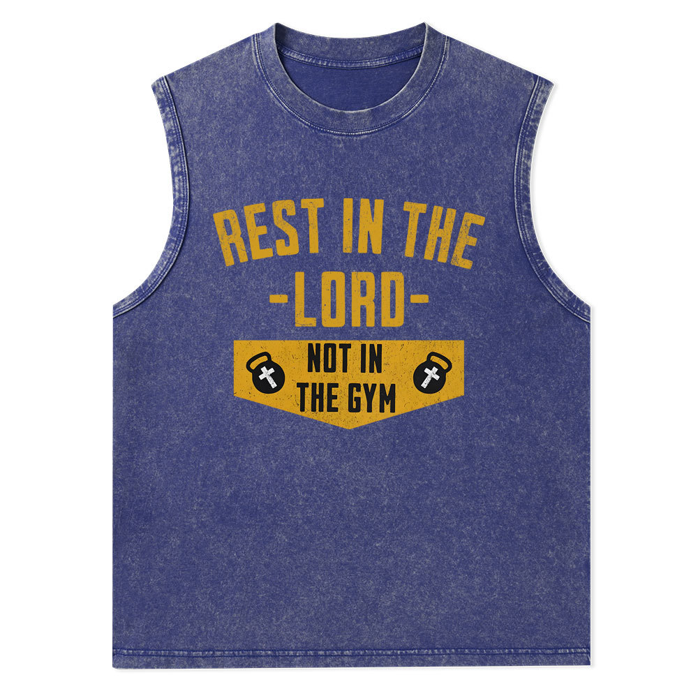 Rest In The Lord Christian Washed Tank Top