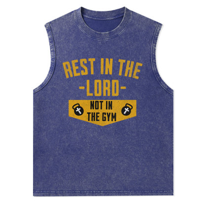 Rest In The Lord Christian Washed Tank Top
