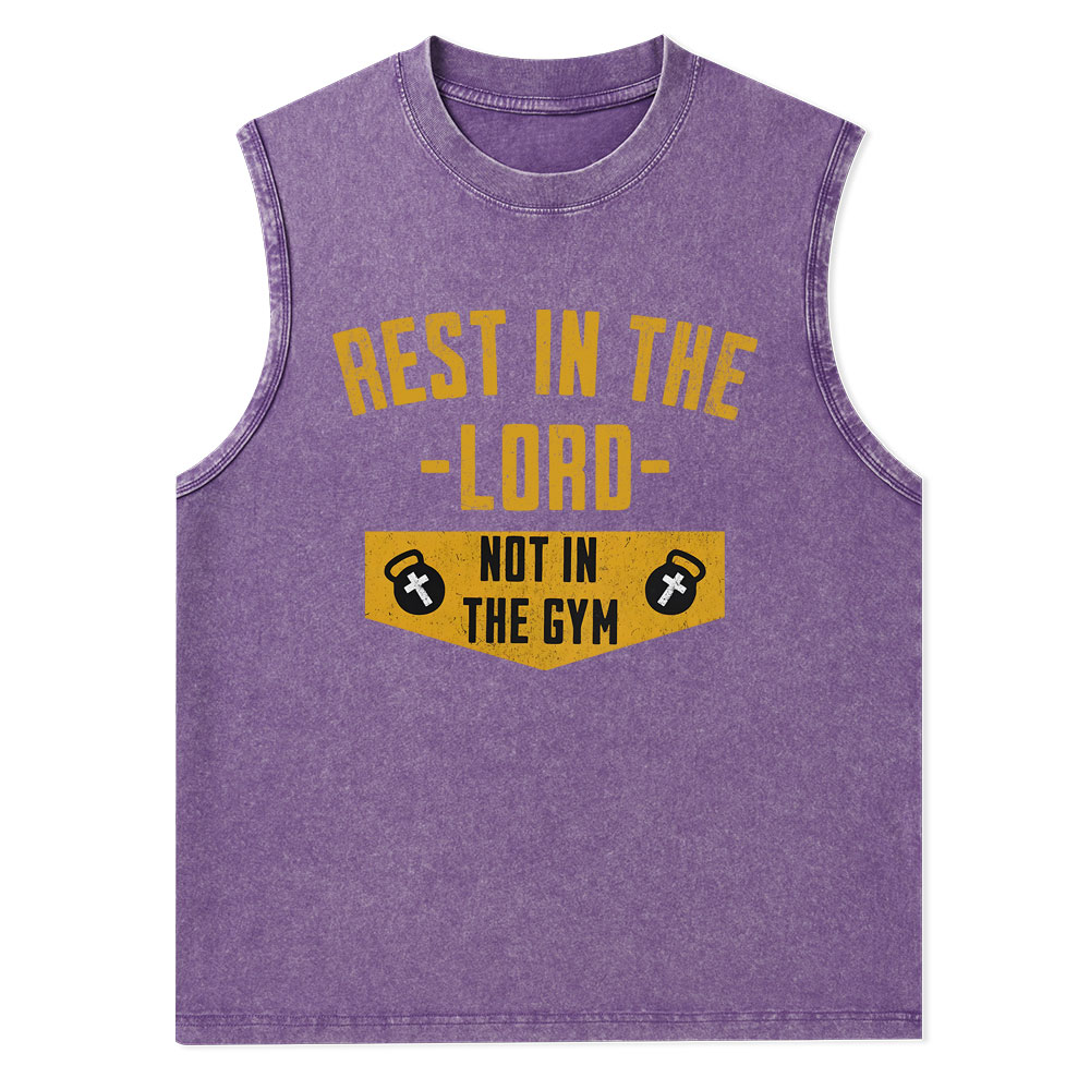 Rest In The Lord Christian Washed Tank Top