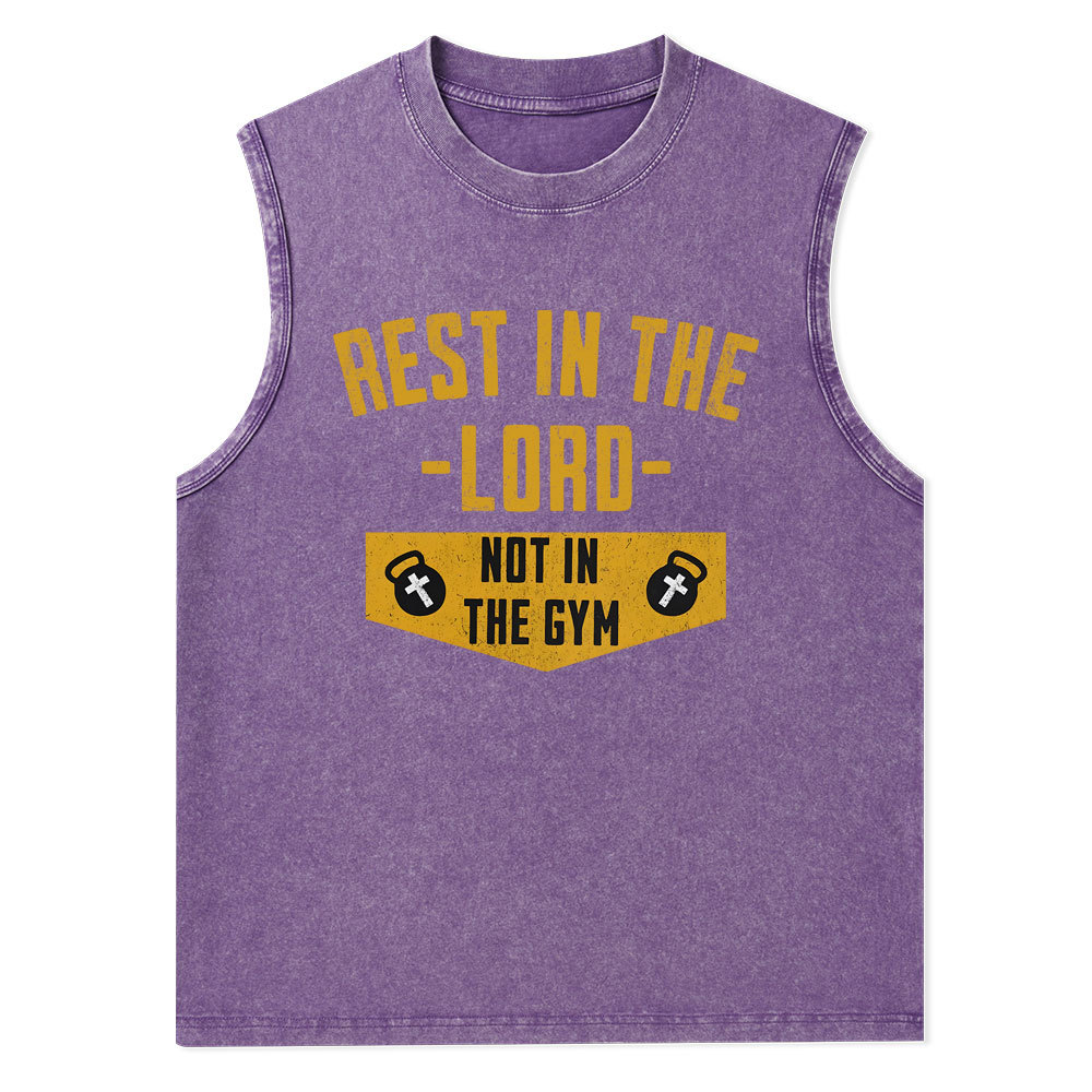 Rest In The Lord Christian Washed Tank Top
