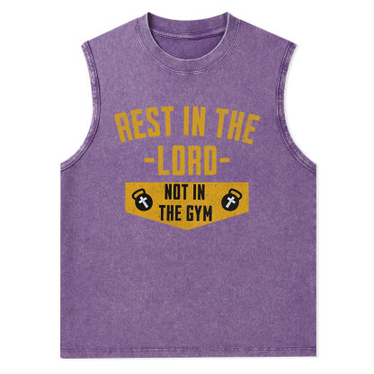 Rest In The Lord Christian Washed Tank Top