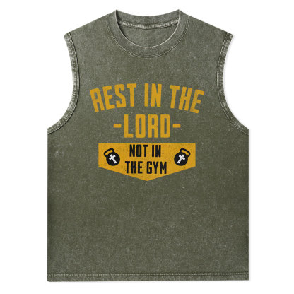 Rest In The Lord Christian Washed Tank Top
