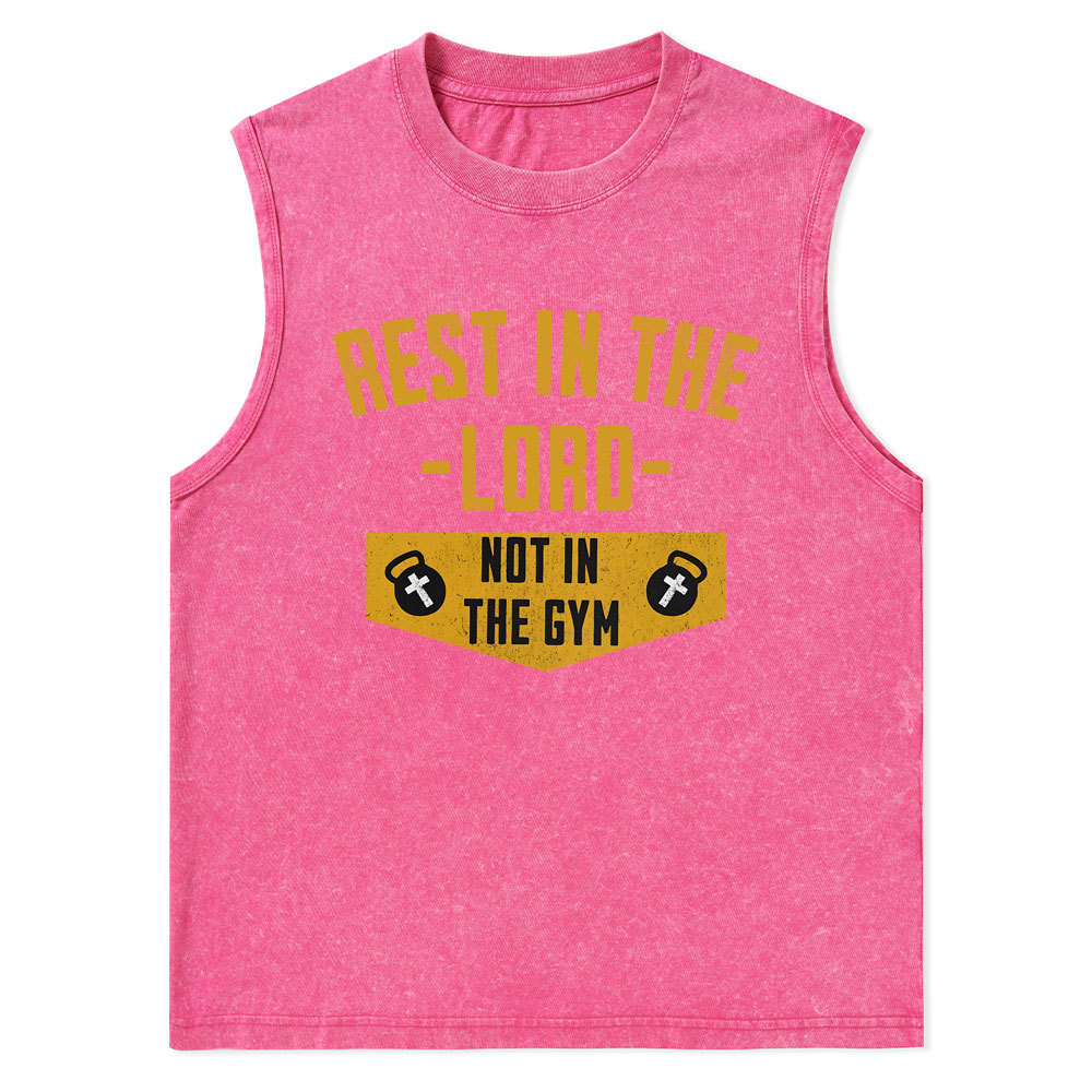 Rest In The Lord Christian Washed Tank Top