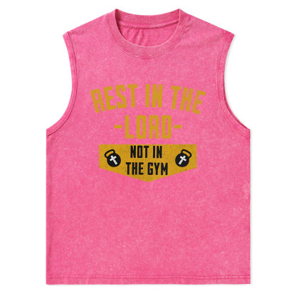 Rest In The Lord Christian Washed Tank Top