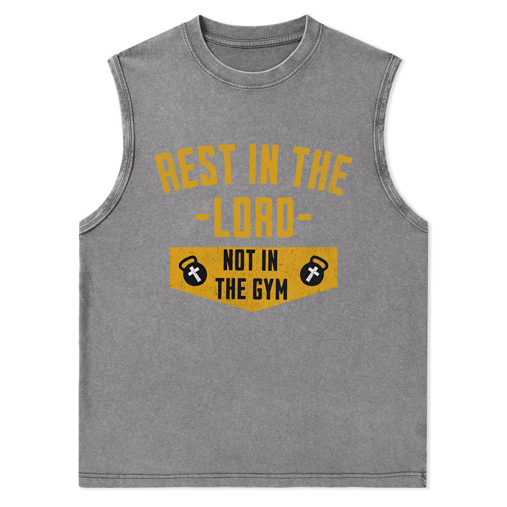 Rest In The Lord Christian Washed Tank Top