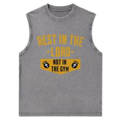 Rest In The Lord Christian Washed Tank Top