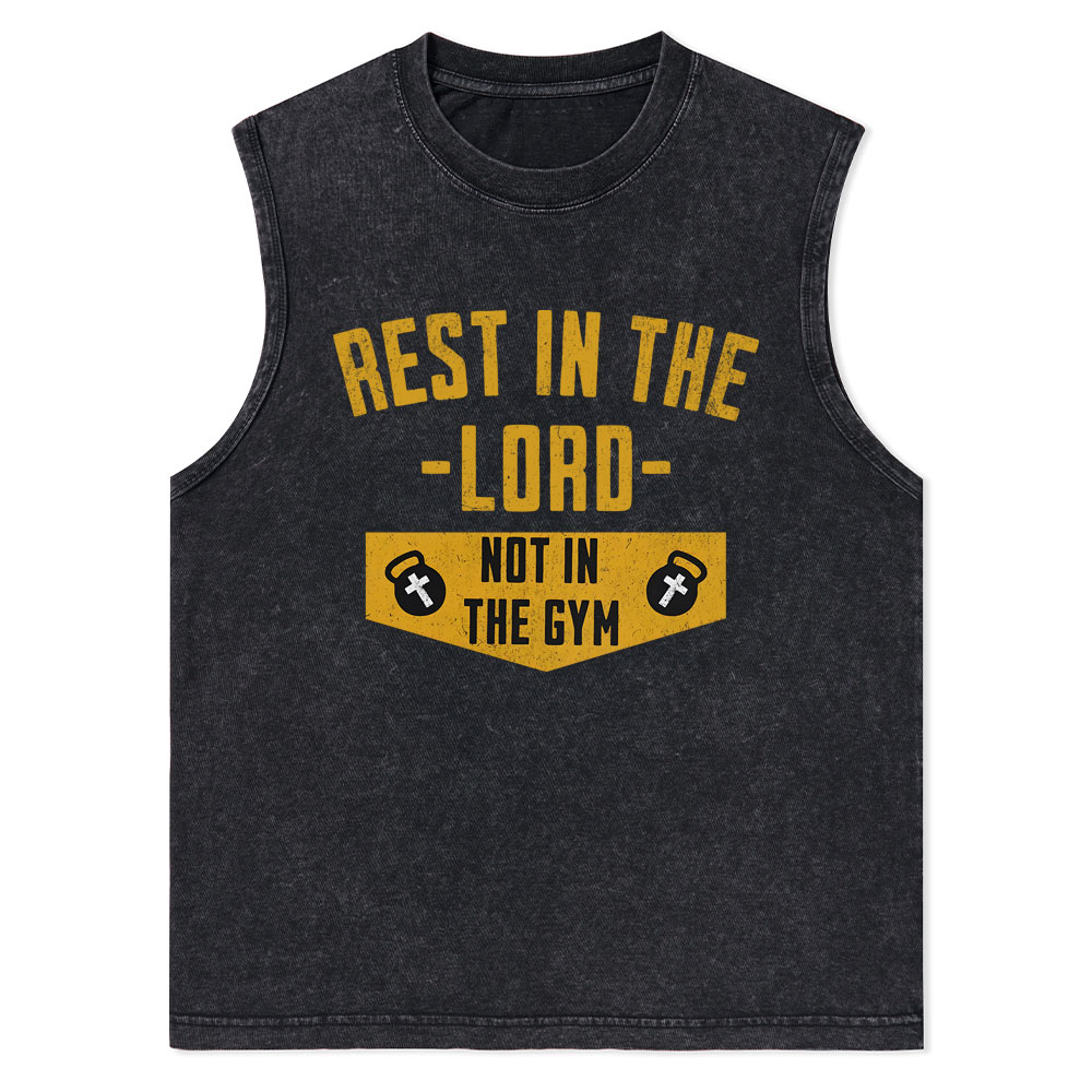Rest In The Lord Christian Washed Tank Top