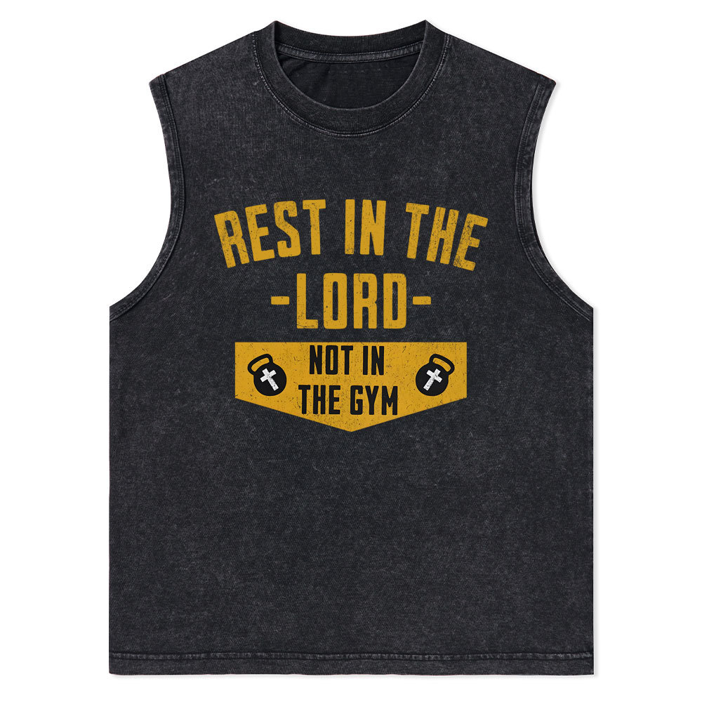 Rest In The Lord Christian Washed Tank Top