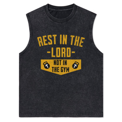 Rest In The Lord Christian Washed Tank Top
