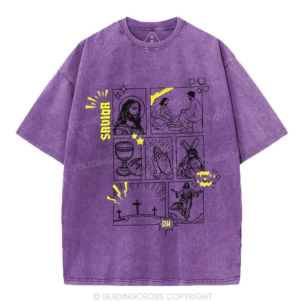 Resurrection Graphic Faith Christian Washed T-Shirt