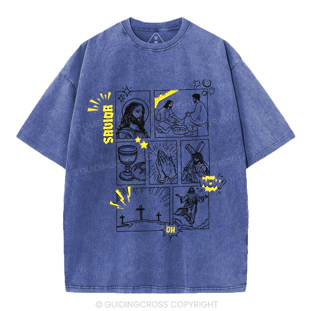 Resurrection Graphic Faith Christian Washed T-Shirt