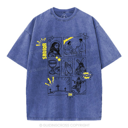 Resurrection Graphic Faith Christian Washed T-Shirt