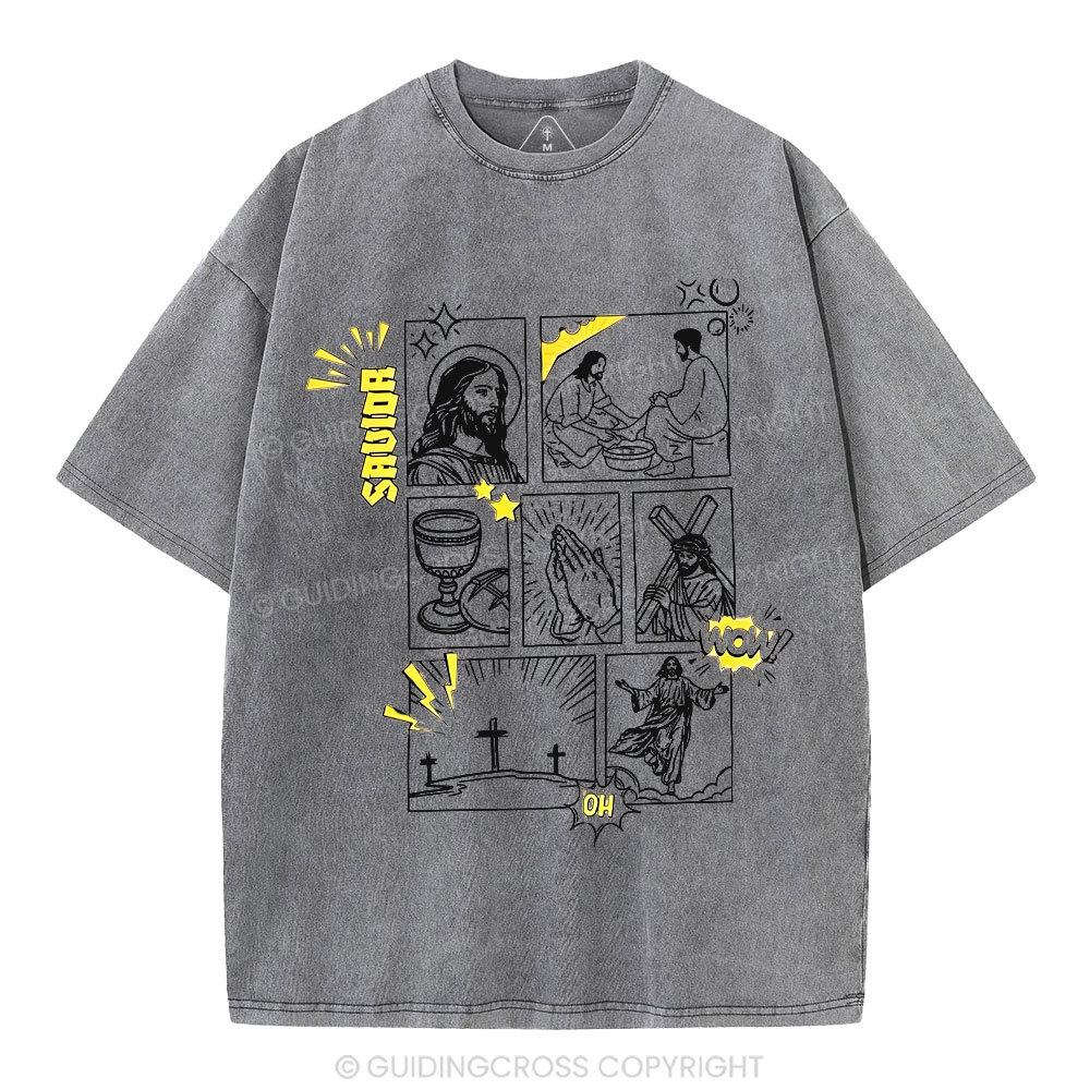 Resurrection Graphic Faith Christian Washed T-Shirt