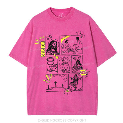 Resurrection Graphic Faith Christian Washed T-Shirt