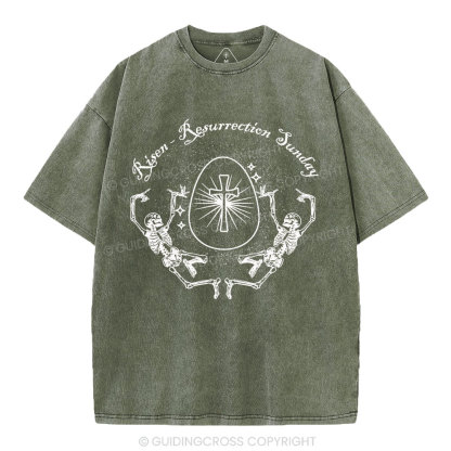 Resurrection Sunday Christian Washed T-Shirt