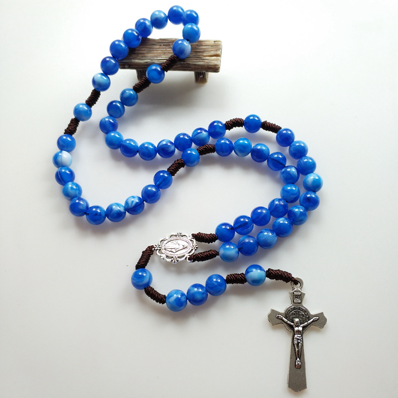 Retro Braided 59-Bead Prayer Bead Rosary