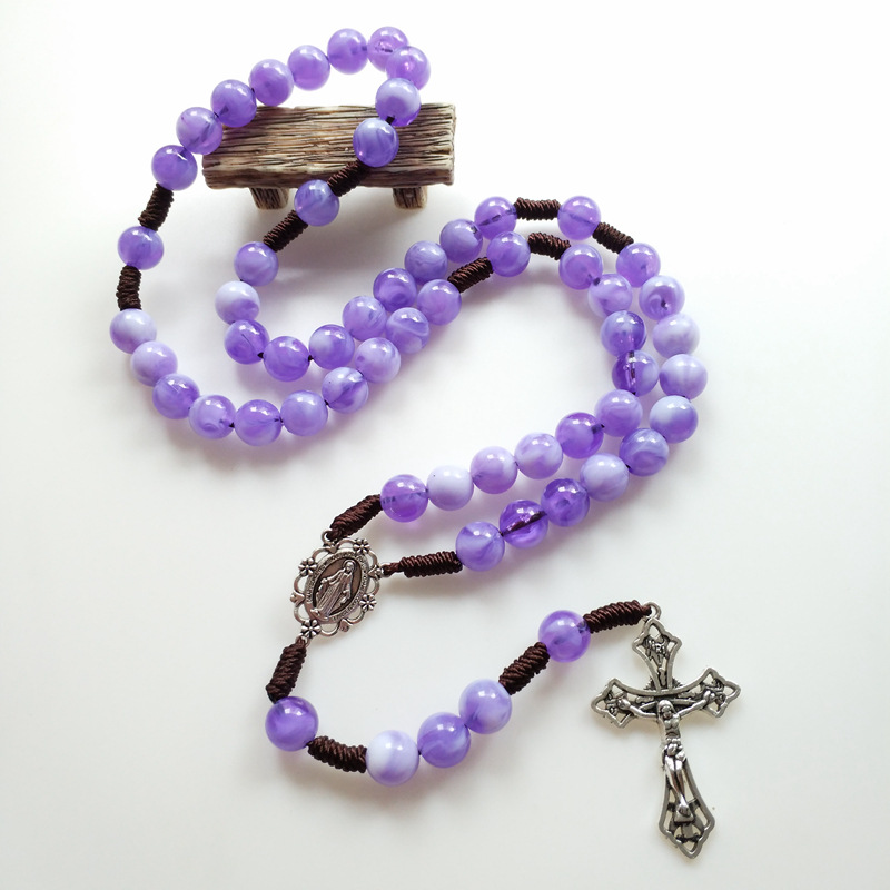 Retro Braided 59-Bead Prayer Bead Rosary