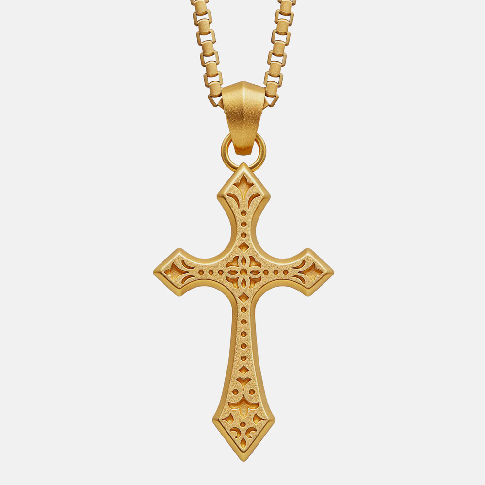 Retro Cross Christian 925 Sterling Silver Necklace