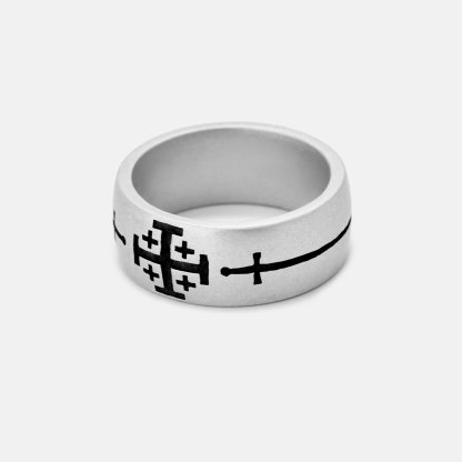 Retro Cross Christian 925 Sterling Silver Ring