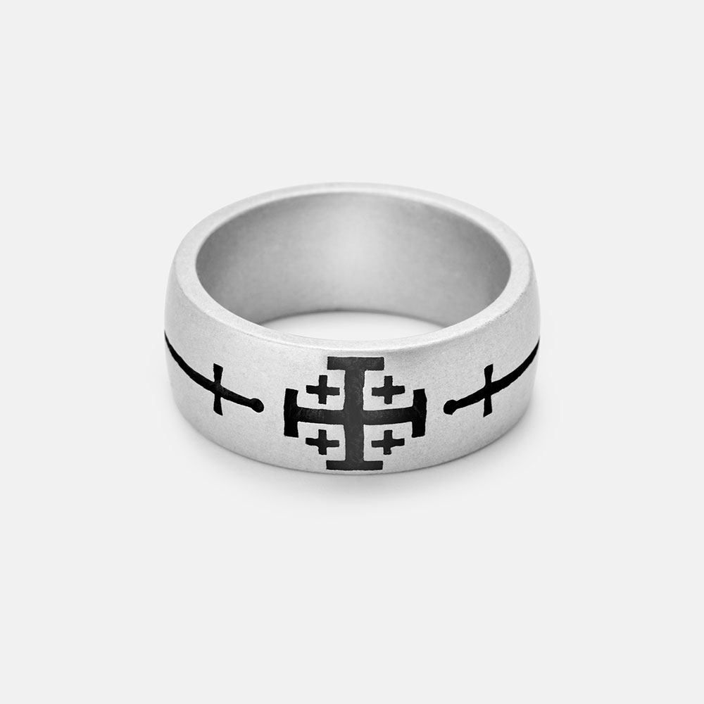 Retro Cross Christian 925 Sterling Silver Ring