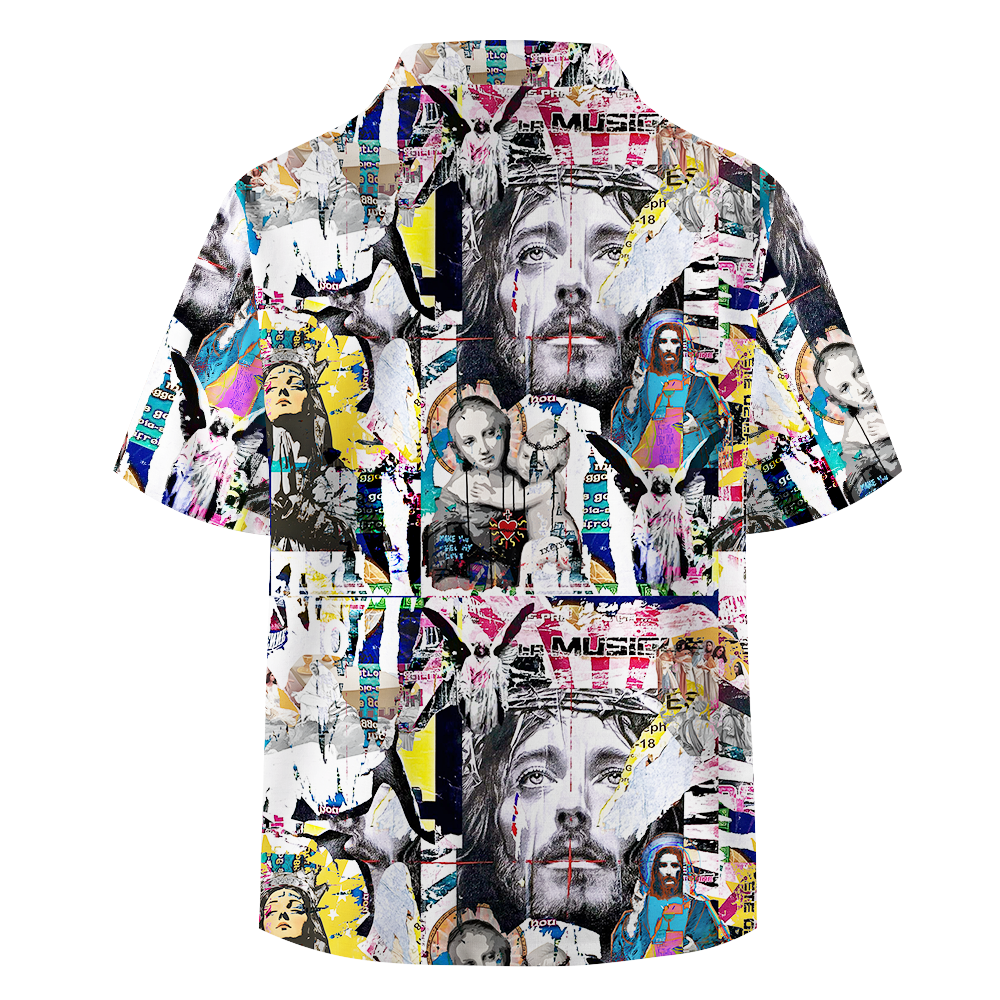 Retro Image Of Jesus Christian Hawaiian Shirt