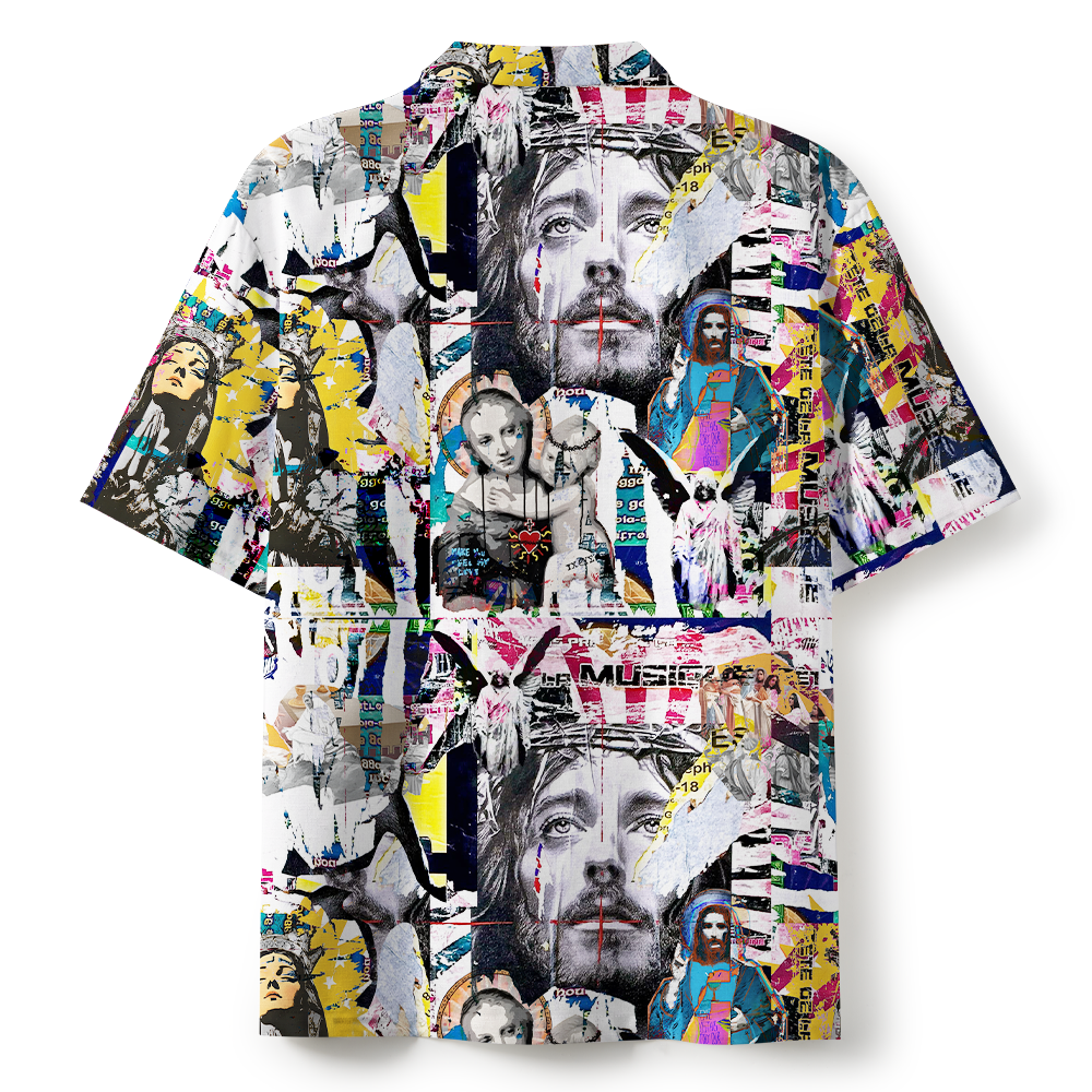 Retro Image Of Jesus Christian Hawaiian Shirt