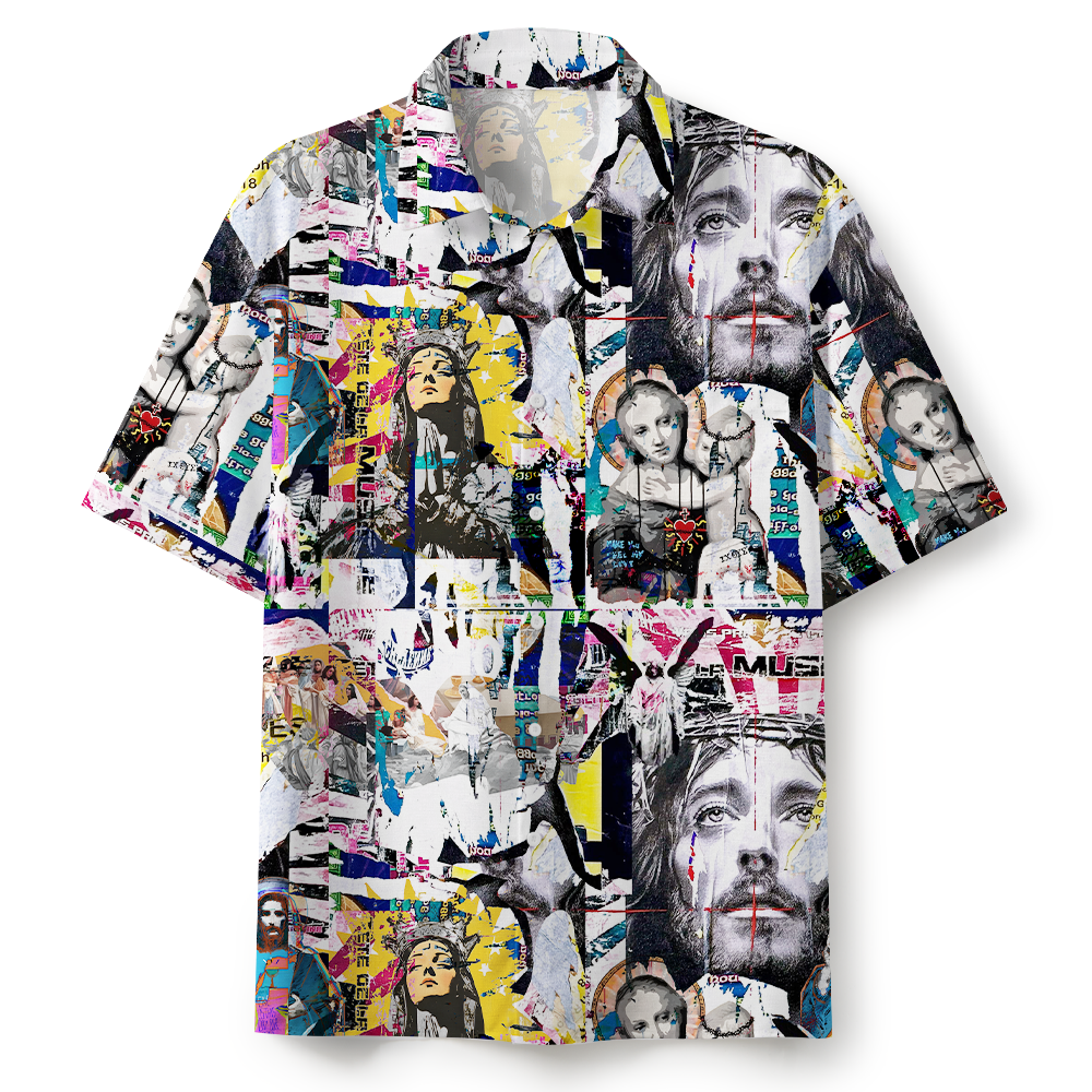Retro Image Of Jesus Christian Hawaiian Shirt