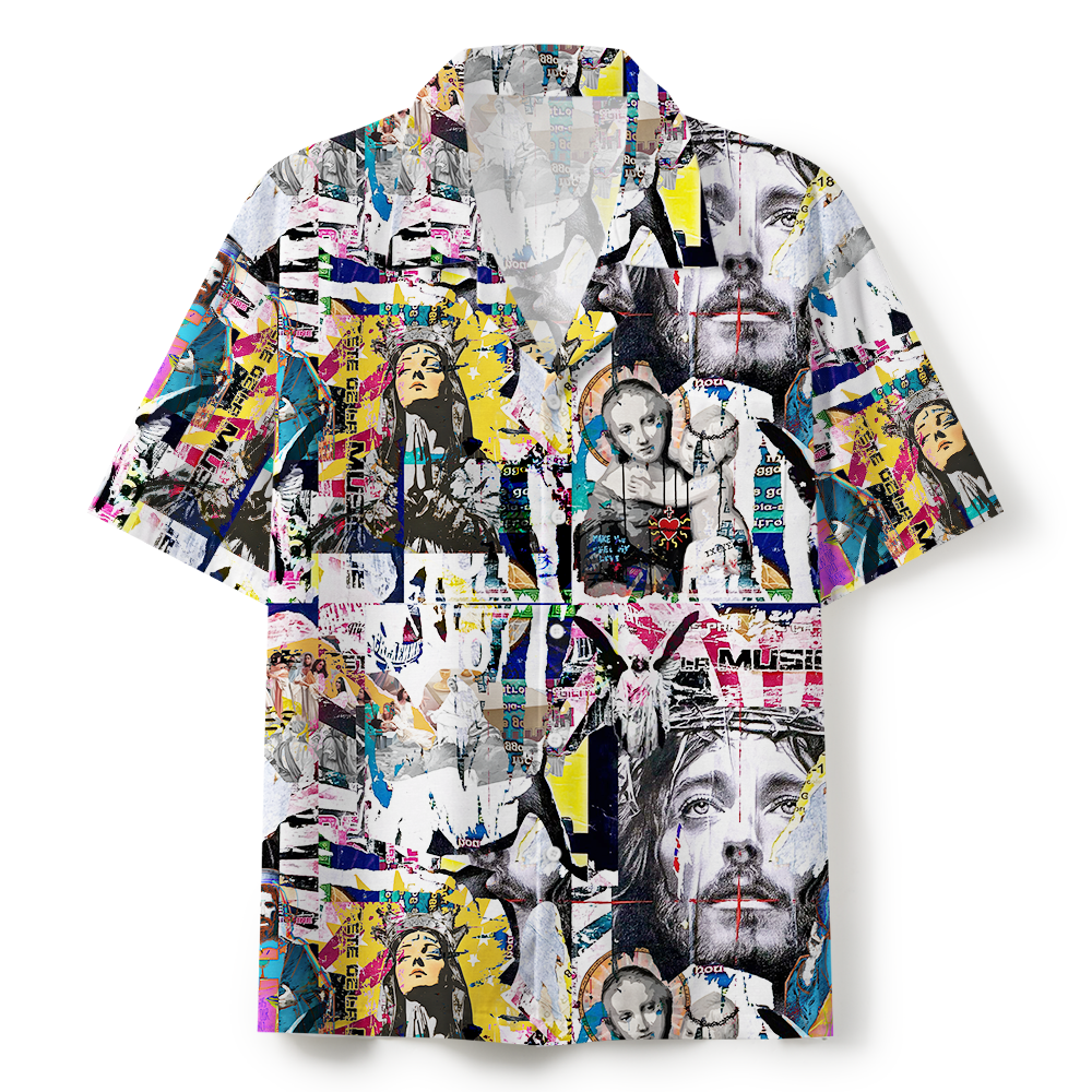 Retro Image Of Jesus Christian Hawaiian Shirt