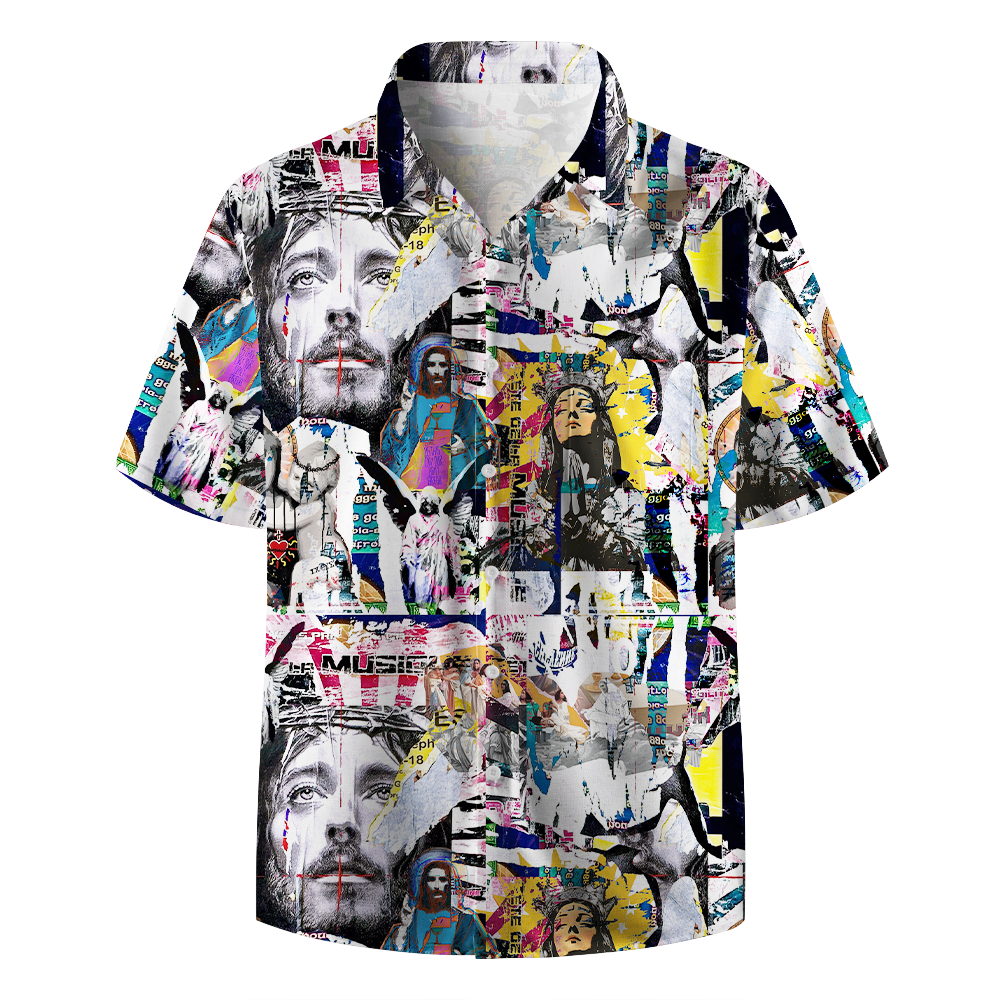 Retro Image Of Jesus Christian Hawaiian Shirt