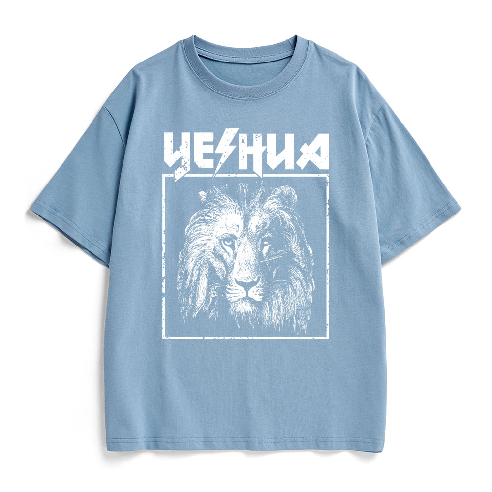 Retro Lion Yeshua Christian Heavy Cotton T-Shirt