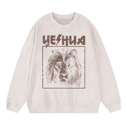 Retro Lion Yeshua Christian Sweatshirt