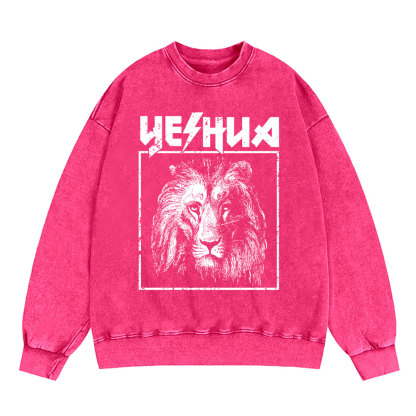 Retro Lion Yeshua Christian Sweatshirt
