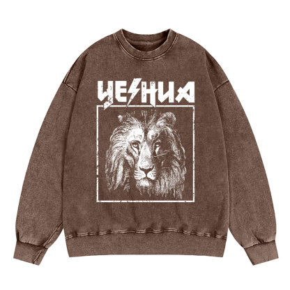Retro Lion Yeshua Christian Sweatshirt