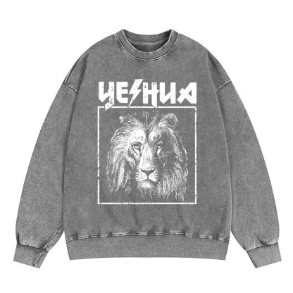Retro Lion Yeshua Christian Sweatshirt