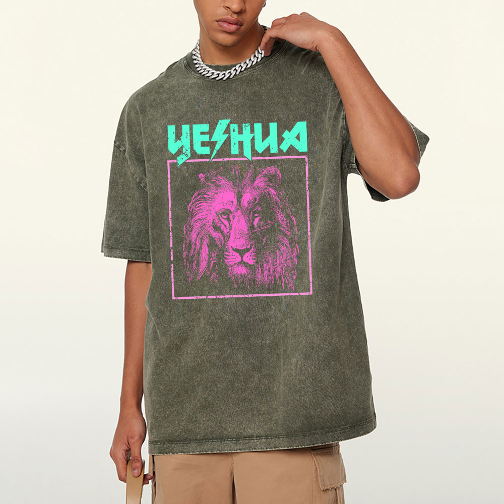 Retro Lion Yeshua Christian T-Shirt