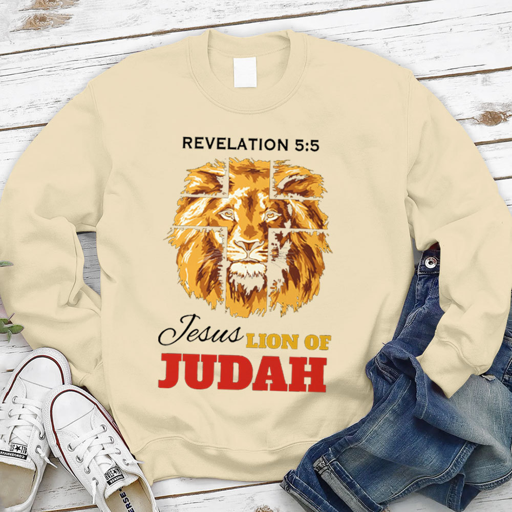 Revelation Jesus Lion Of Judah Christian Sweatshirt