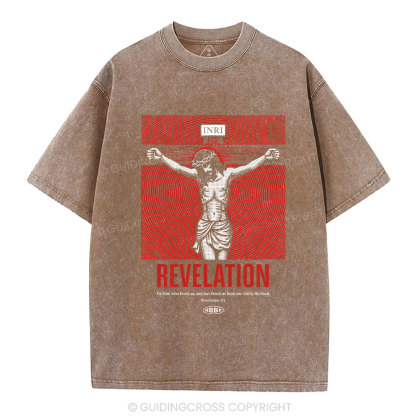Revelation Who Loves Us Christian Washed T-Shirt
