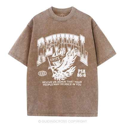 Revival Follows Repentance Christian Washed T-Shirt