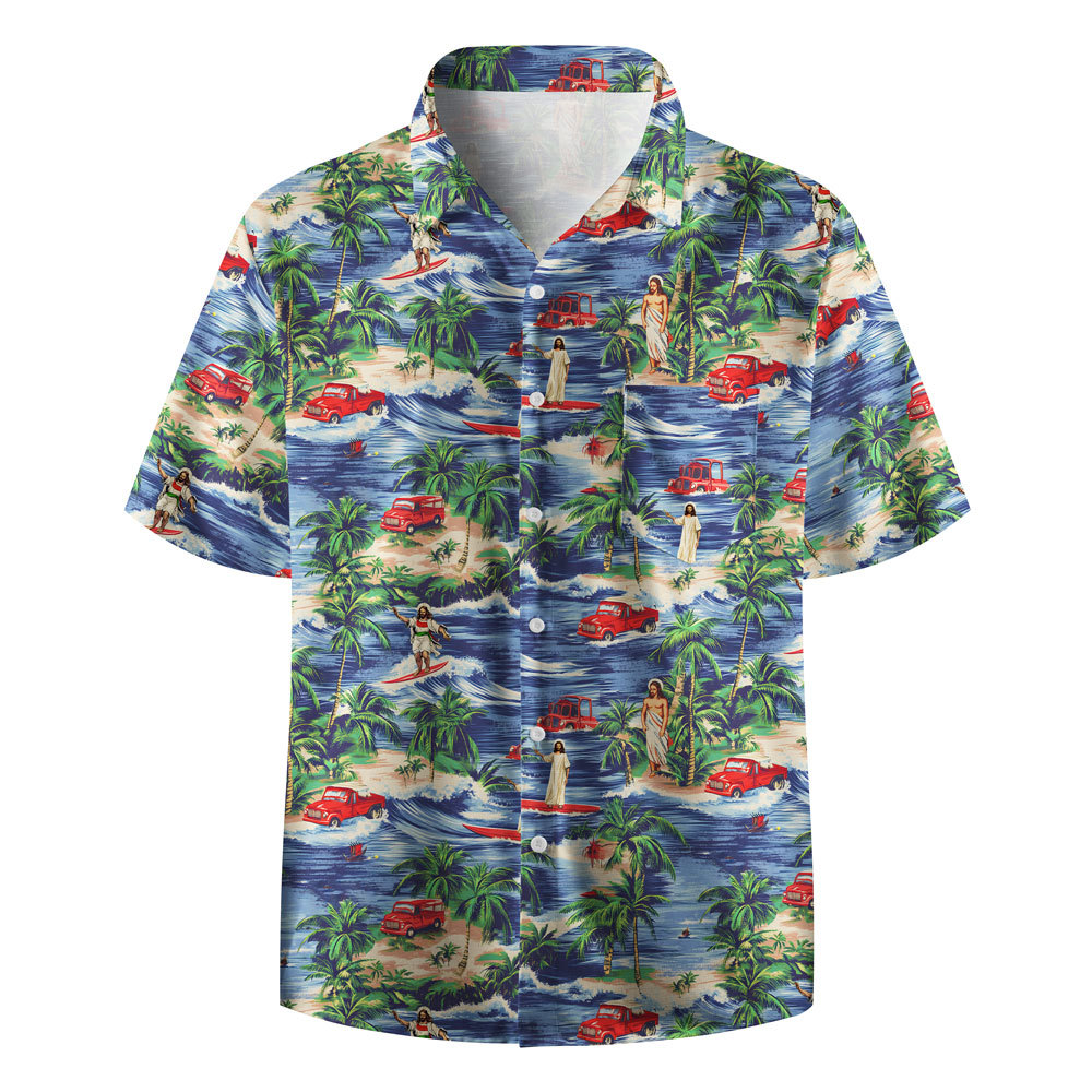 Frist Of All I'm God Pieces Christian Hawaiian Shirt Sale - GuidingCross