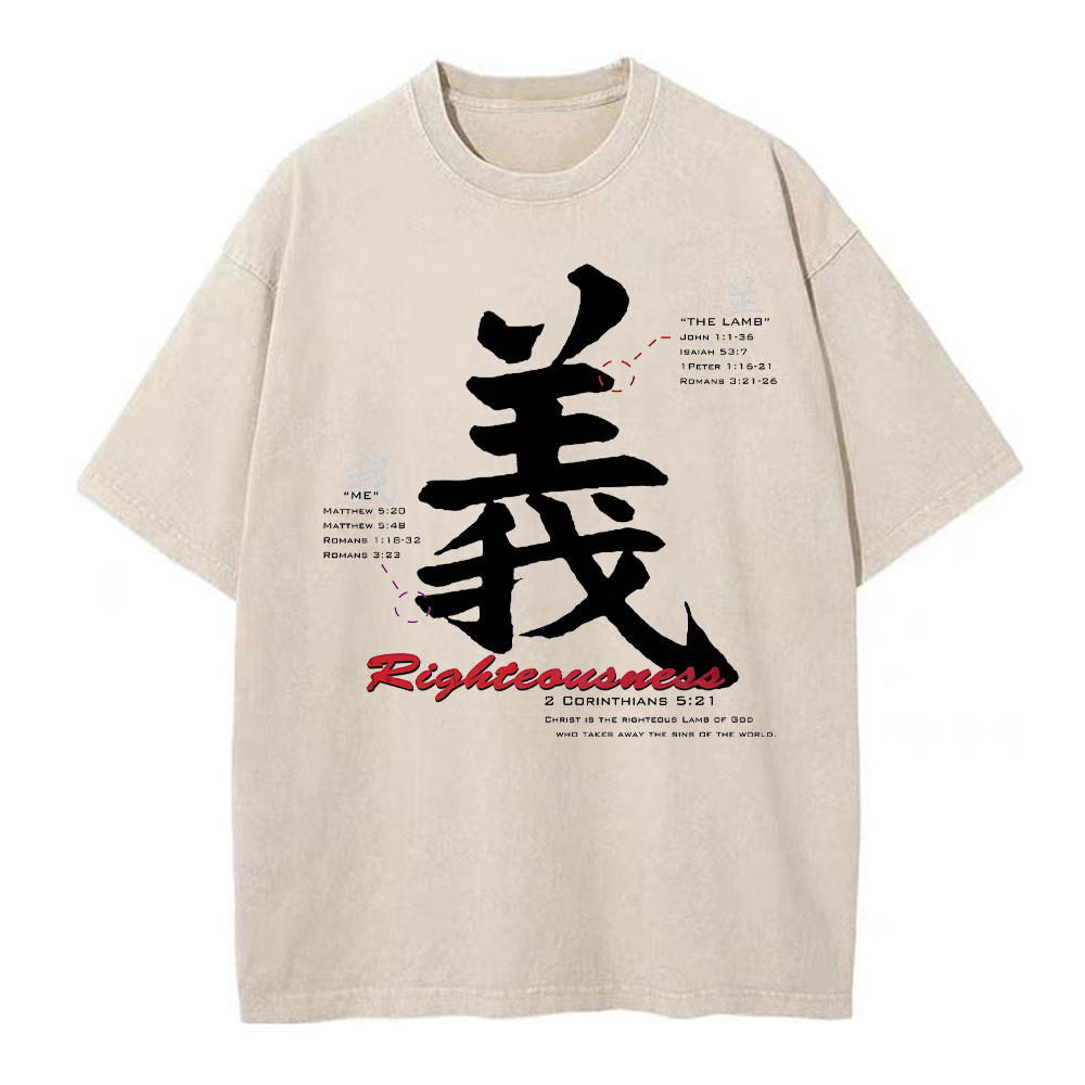 Righteousness Christian Washed T-Shirt