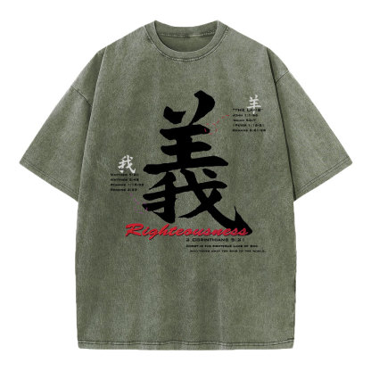 Righteousness Christian Washed T-Shirt