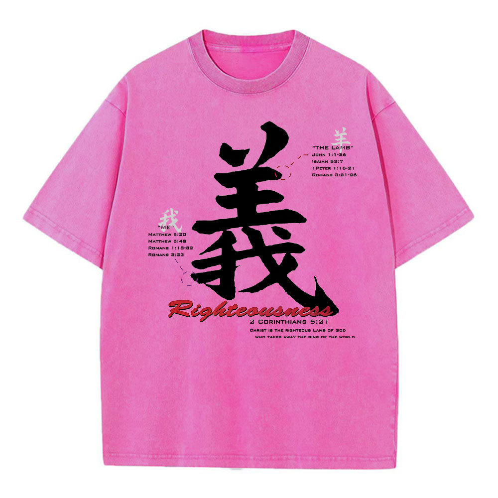 Righteousness Christian Washed T-Shirt