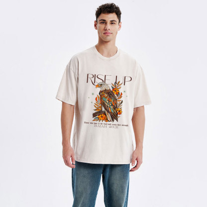 Rise Up Eagle Christian Washed T-Shirt
