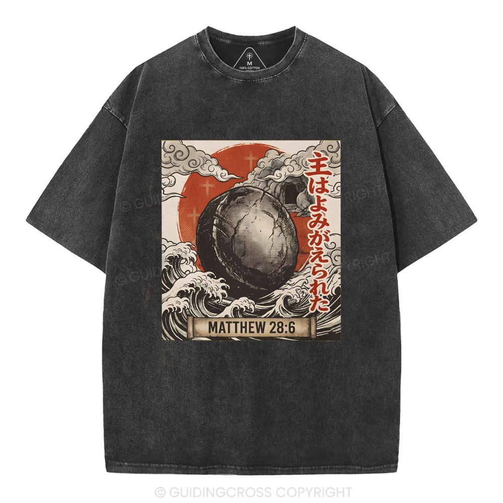 Risen Lord Christian Washed T-Shirt