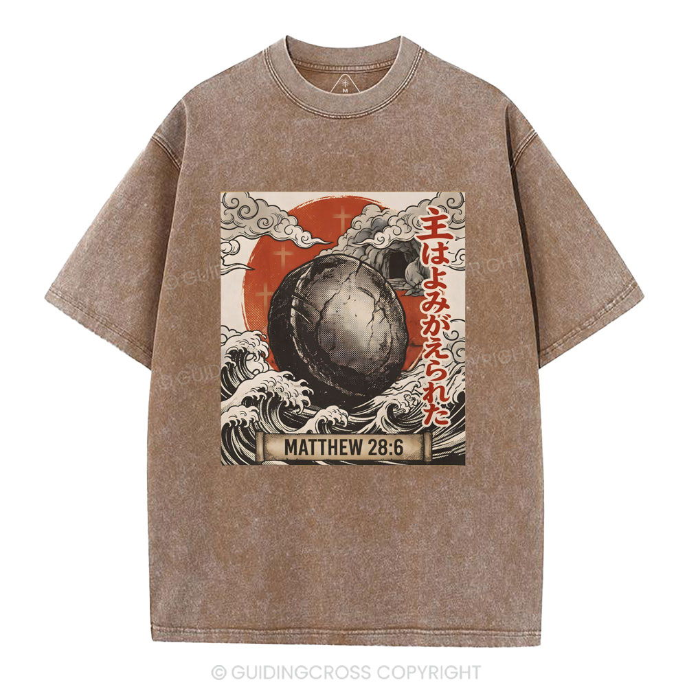 Risen Lord Christian Washed T-Shirt