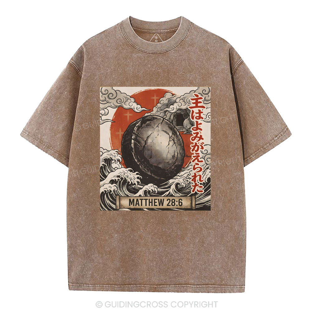 Risen Lord Christian Washed T-Shirt