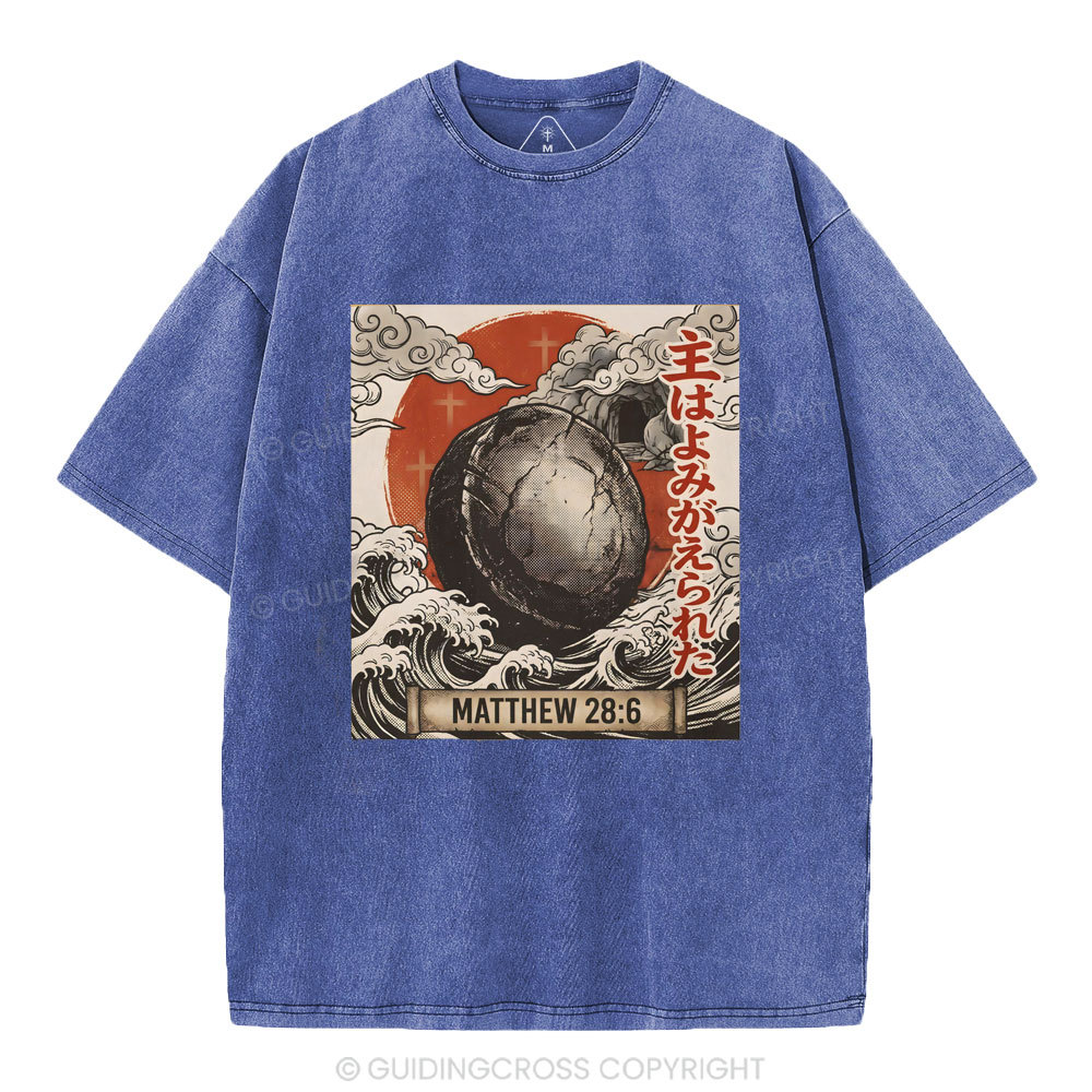Risen Lord Christian Washed T-Shirt
